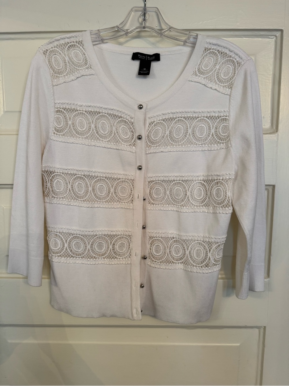 White House Black Market White Knit Top - Size M